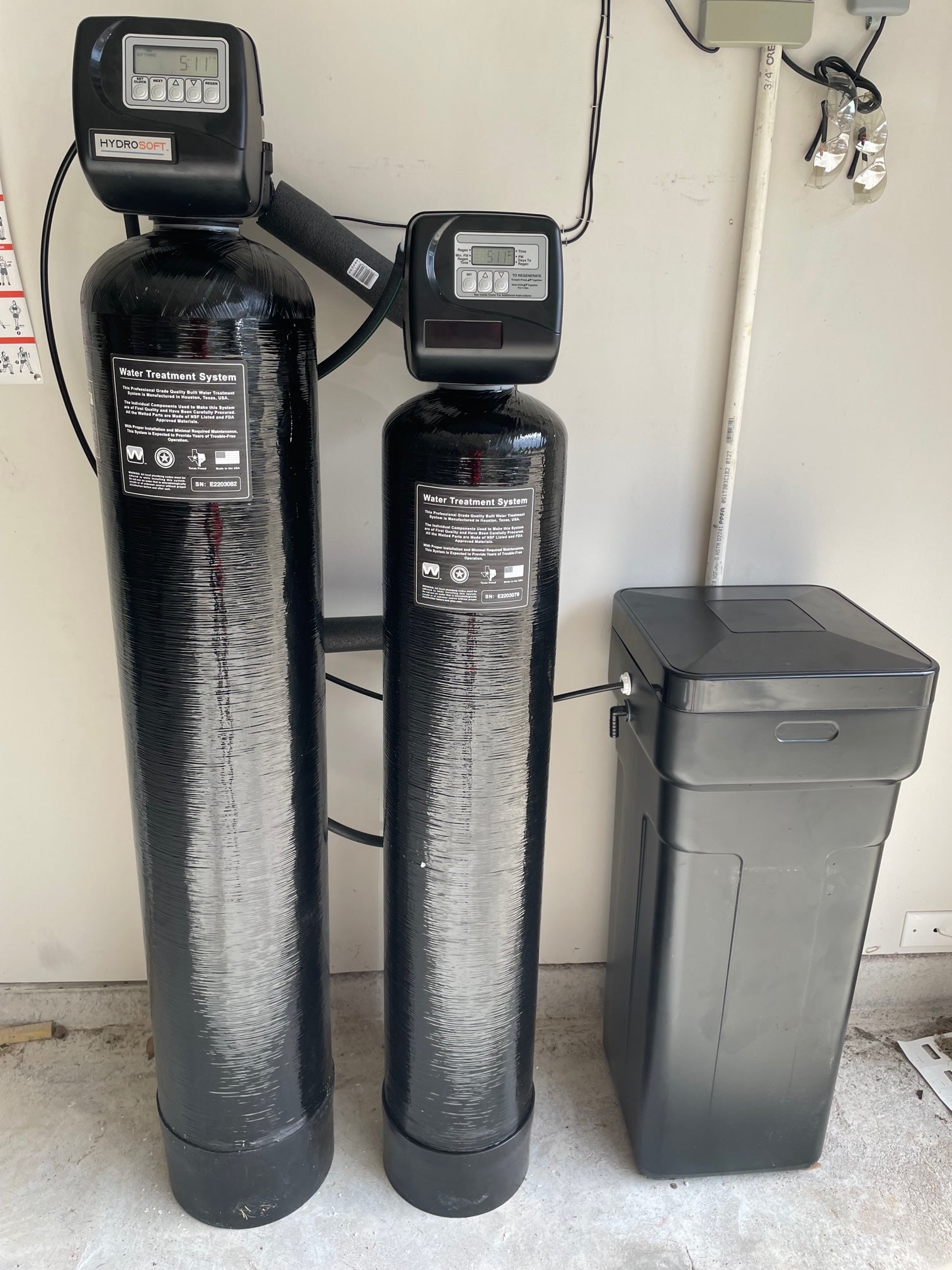 Filter Softner WHOLE HOME FILTRATION PACKAGE : 1.5 CLACK WATER SOFTENER & 1.0 CLACK A ...